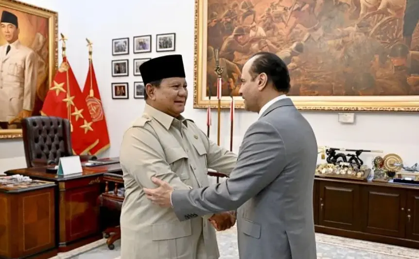 Prabowo Menerima Menhan Qatar, Bawa Pesan dari Emir